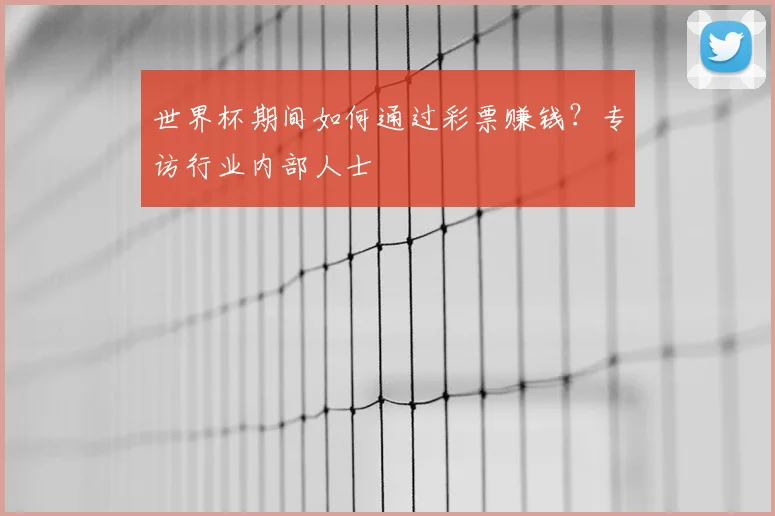 世界杯期间如何通过彩票赚钱?专访行业内部人士
